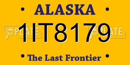 1IT8179 Alaska License Plate