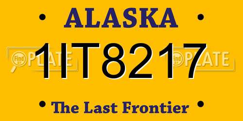 1IT8217 Alaska License Plate
