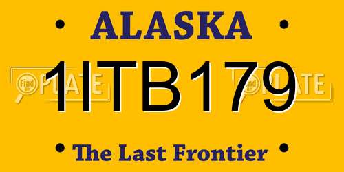 1ITB179 Alaska License Plate
