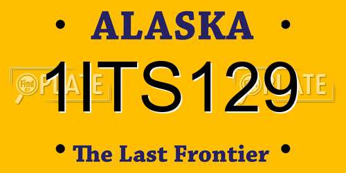 1ITS129 Alaska License Plate