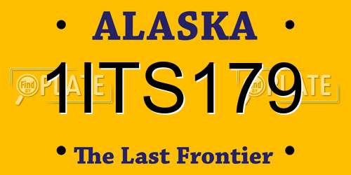 1ITS179 Alaska License Plate