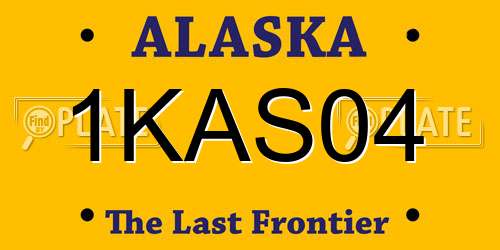 1KAS04 Alaska License Plate