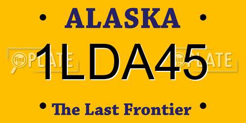 1LDA45 Alaska License Plate