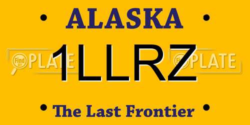 1LLRZ Alaska License Plate