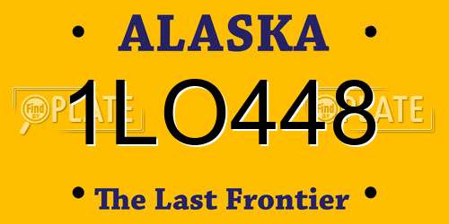 1LO448 Alaska License Plate