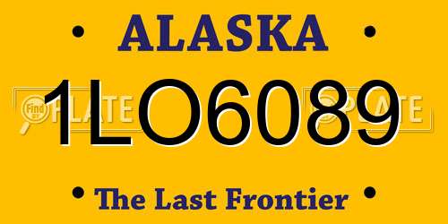 1LO6089 Alaska License Plate