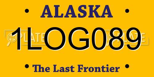 1LOG089 Alaska License Plate