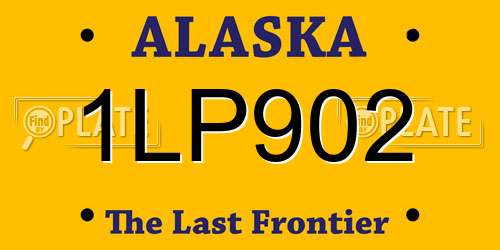 1LP902 Alaska License Plate