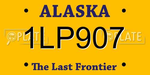 1LP907 Alaska License Plate