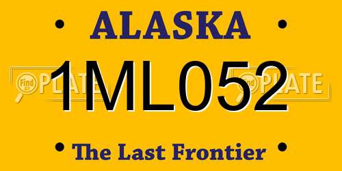 1ML052 Alaska License Plate