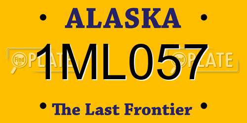 1ML057 Alaska License Plate