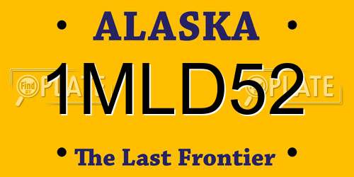 1MLD52 Alaska License Plate