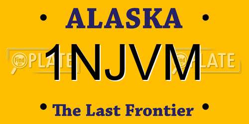 1NJVM Alaska License Plate