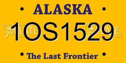 1OS1529 Alaska License Plate