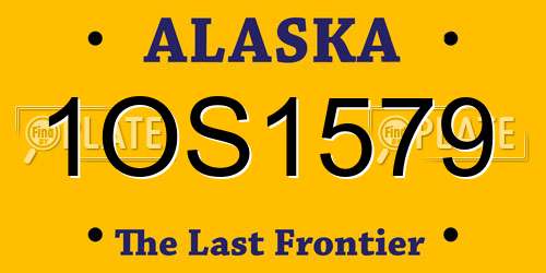 1OS1579 Alaska License Plate