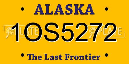 1OS5272 Alaska License Plate
