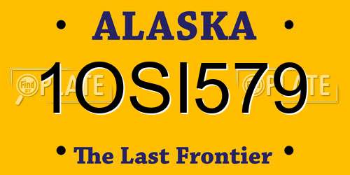 1OSI579 Alaska License Plate
