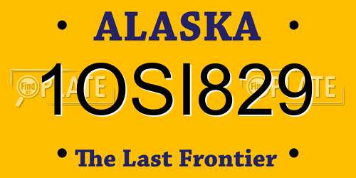 1OSI829 Alaska License Plate