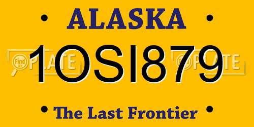 1OSI879 Alaska License Plate