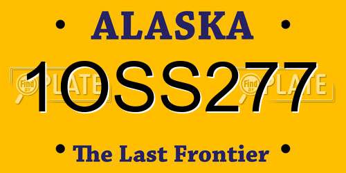 1OSS277 Alaska License Plate