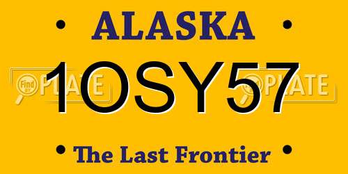 1OSY57 Alaska License Plate