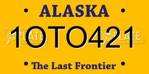 1OTO421 Alaska License Plate