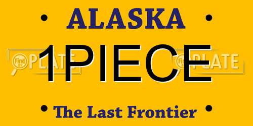 1PIECE Alaska License Plate