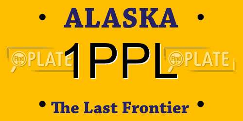 1PPL Alaska License Plate