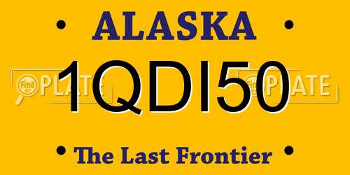 1QDI50 Alaska License Plate