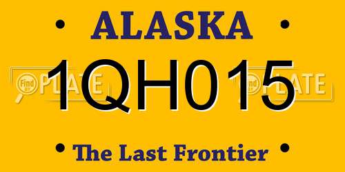 1QH015 Alaska License Plate