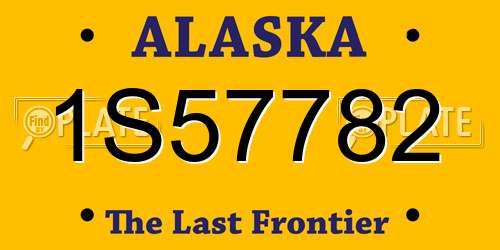1S57782 Alaska License Plate