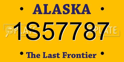 1S57787 Alaska License Plate