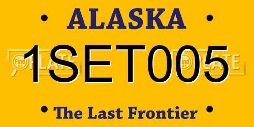 1SET005 Alaska License Plate