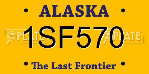 1SF570 Alaska License Plate
