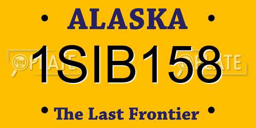 1SIB158 Alaska License Plate