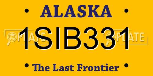 1SIB331 Alaska License Plate