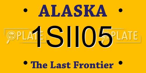1SII05 Alaska License Plate