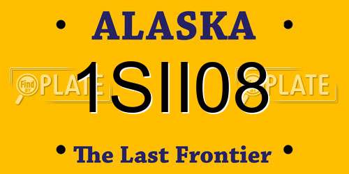 1SII08 Alaska License Plate