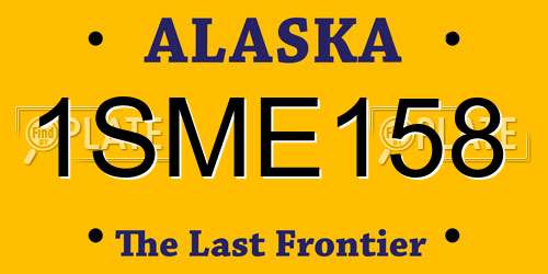 1SME158 Alaska License Plate