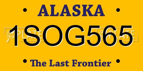 1SOG565 Alaska License Plate