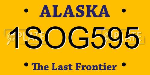 1SOG595 Alaska License Plate