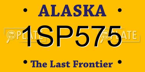 1SP575 Alaska License Plate
