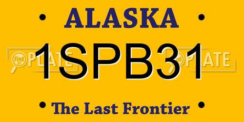 1SPB31 Alaska License Plate