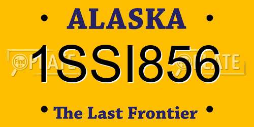 1SSI856 Alaska License Plate