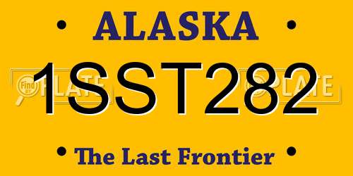 1SST282 Alaska License Plate