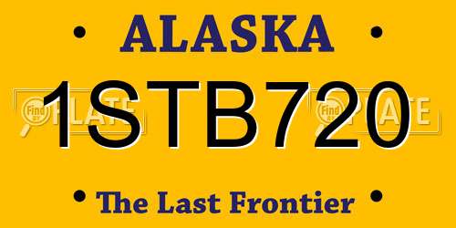 1STB720 Alaska License Plate