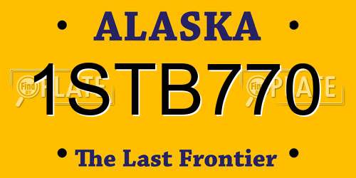 1STB770 Alaska License Plate