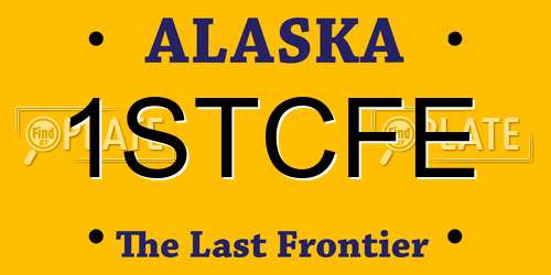 1STCFE Alaska License Plate