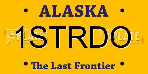 1STRDO Alaska License Plate
