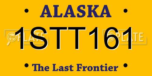 1STT161 Alaska License Plate